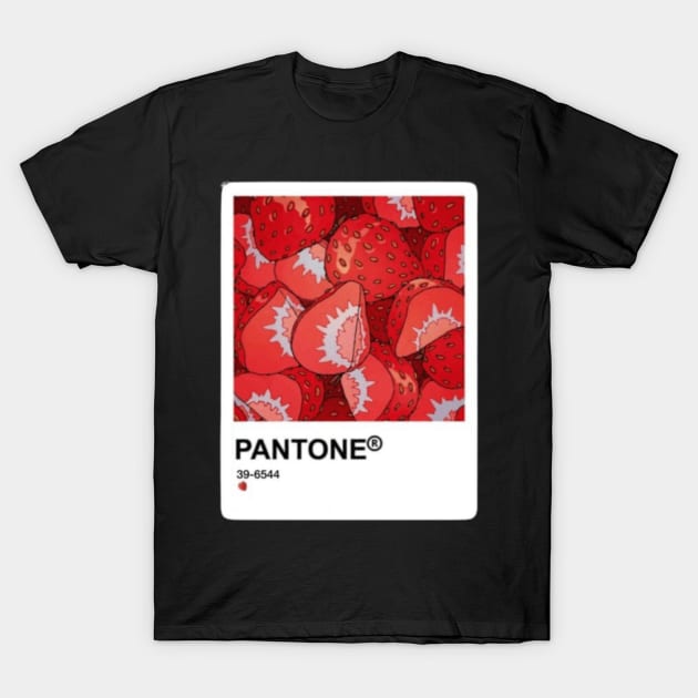 Strawberries Pantone T-Shirt by harjotkaursaini